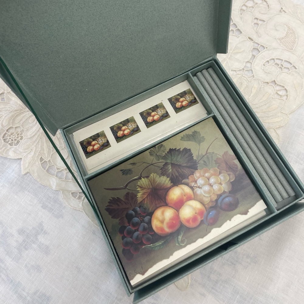 Fruit Still Life Stationary Set for Fall Holidays
